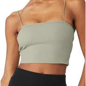 ALO Yoga Sage Green Ribbed Camisole